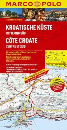 Chorvátské pobrežie stred + juh 1 : 200 000