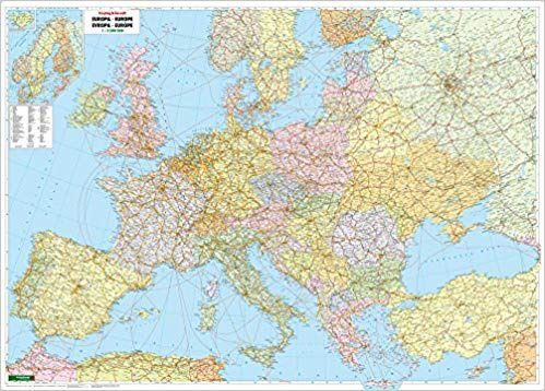 Európa politická 1:3,5 mil. nástenná, lamino+lišta