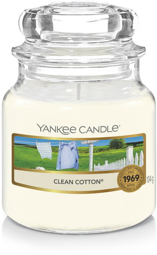 Yankee Candle sviečka malá Clean Cotton