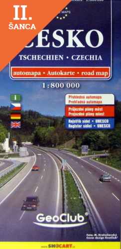 Lacná kniha Česko autoatlas 1:800 000