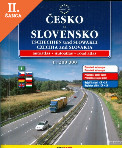 Lacná kniha Česko a Slovensko autoatlas 1:200 000