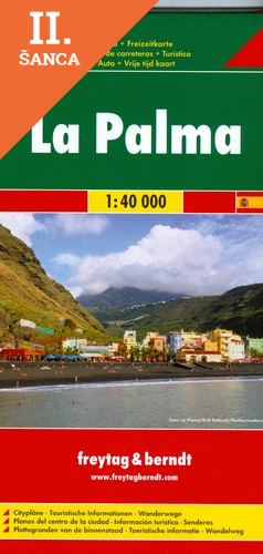 Lacná kniha Freytag Berndt Autokarten, La Palma - Maßstab 1:40 000: Touristische Informationen, Nationalparks, Wanderwege (Road And Leisure Time Map)