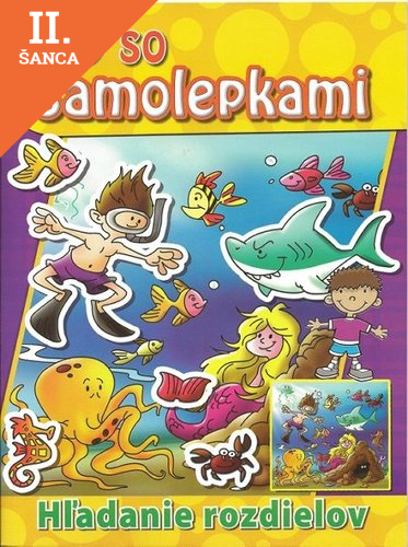 Lacná kniha Hry so samolepkami - Hľadanie rozdielov