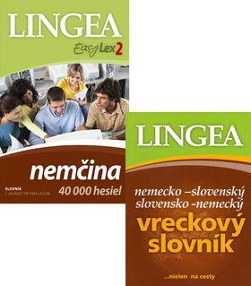 Komplet 2 ks Nemčina 40 000 hesiel + Nem.-slov., slov.-nem. vrec. slovník