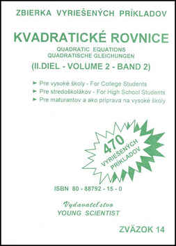 Kvadratické rovnice II.diel zväzok14 - RNDr. Marián Olejár