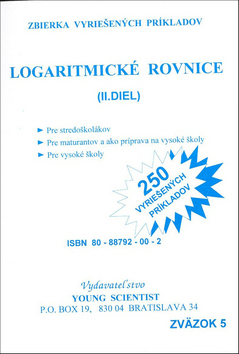 Kniha Logaritmické rovnice II.diel