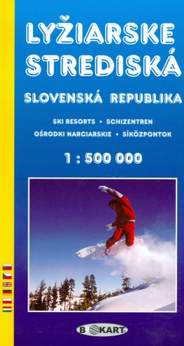 Lyžiarske strediská SR - mapa 1:500 000