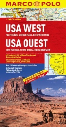 USA West / Pazifikküste, Sierra Nevada, Rocky Mountains 1 : 2 000 000