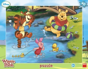 Puzzle Medvedík Pú: Vodné radovánky