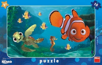 Puzzle Nemo a korytnačka 15 Dino