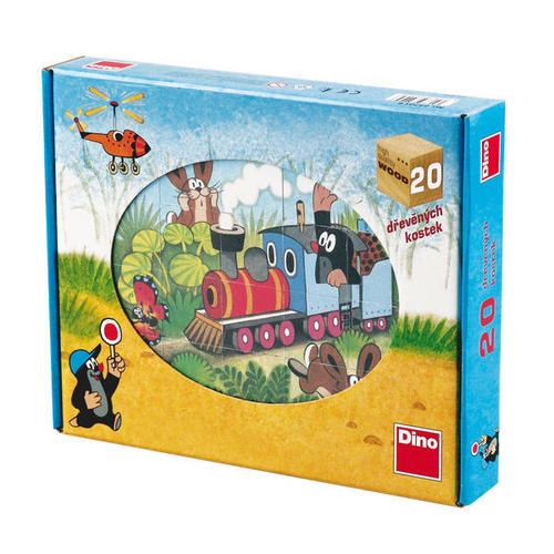 Kniha Dino Toys Drevené kocky Krtko a dopravné prostriedky 20 Dino