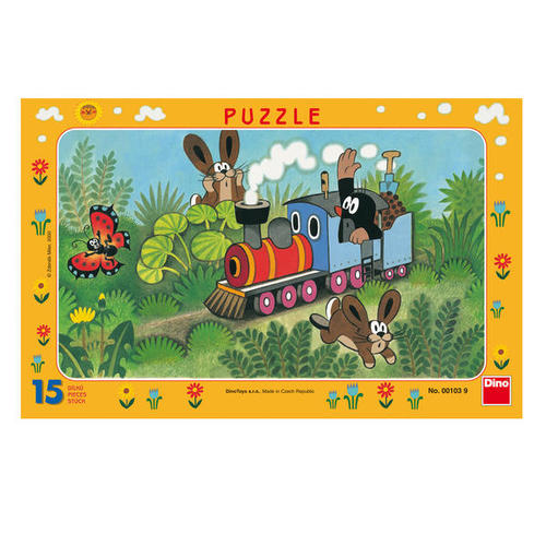 Puzzle Krtko a lokomotíva 15 Dino