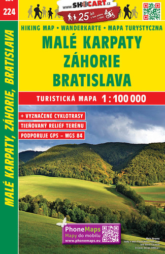 Kniha Malé Karpaty, Záhorie, Bratislava 1:100 000