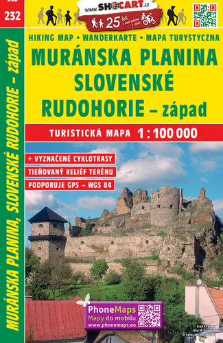 Kniha Muránska planina, Slovenské rudohorie - západ 1:100 000 TM 232