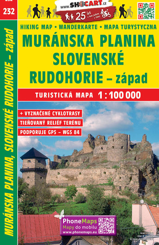 Muránska planina, Slovenské rudohorie - západ 1:100 000 TM 232