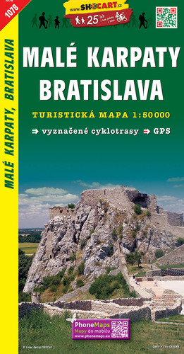 Malé Karpaty, Bratislava - turistická mapa 1:50000