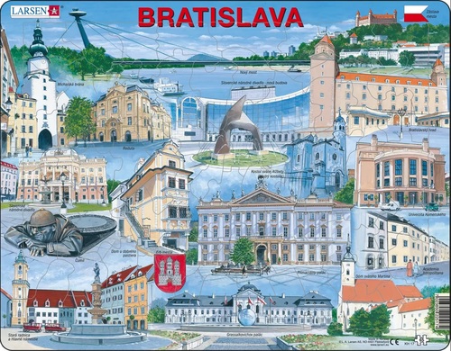 Puzzle Bratislava Pohľadnica - Suvenír Larsen KH17-SK