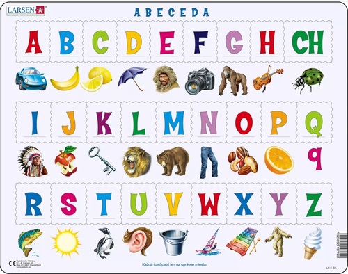 Puzzle ABC Obrázky a písmená Larsen LS827-SK