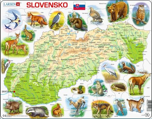 Puzzle Slovensko všeobecno-zemepisné Larsen K73-SK