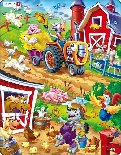 Puzzle Barnyard - Farma Larsen US15-ZZ