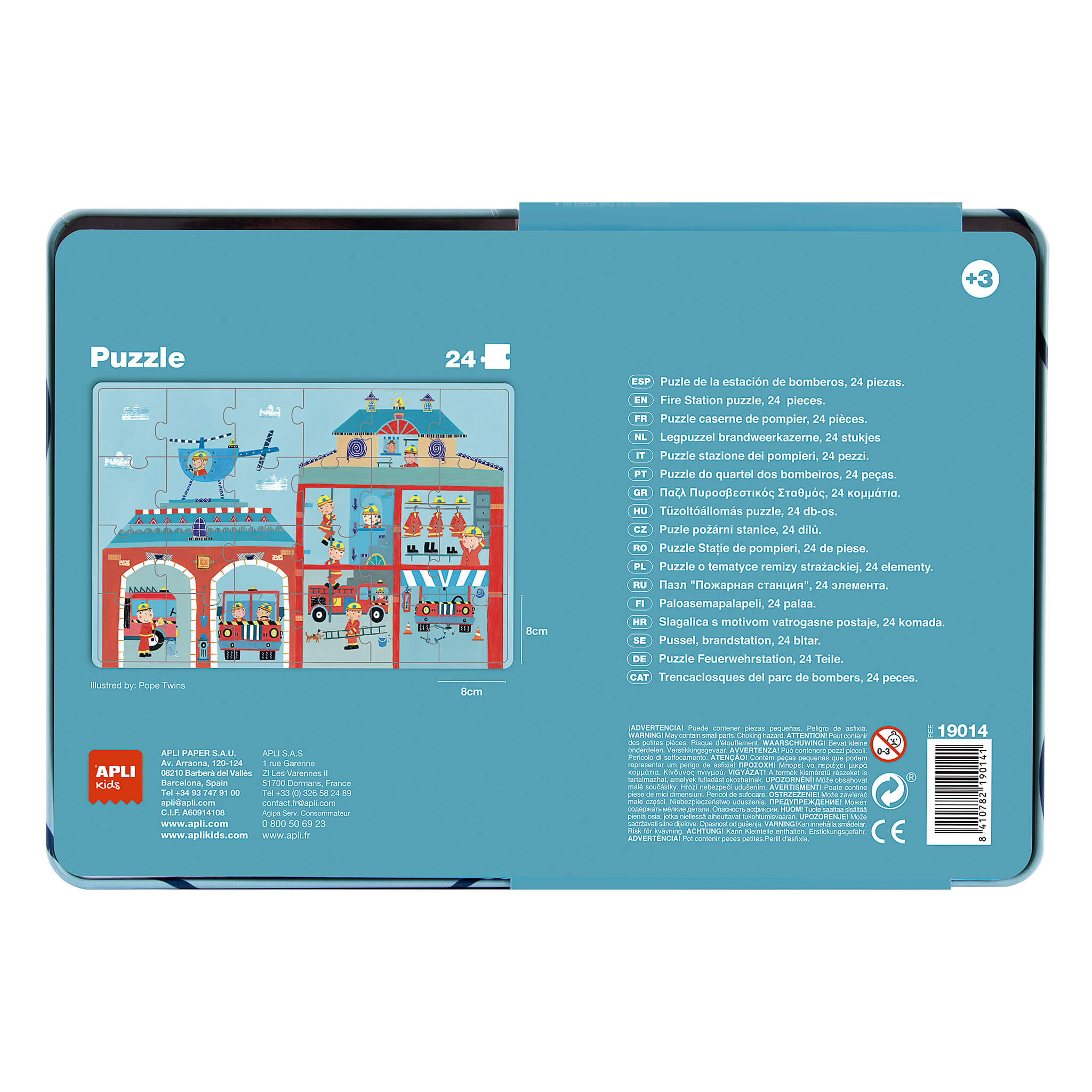 APLI XL Puzzle v plechovke - Hasičská stanica 24 dielikov