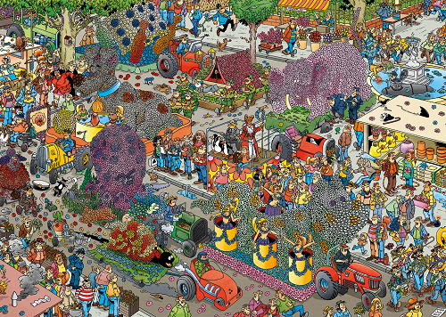 Puzzle Kvetinový sprievod 1000 Jan van Haasteren