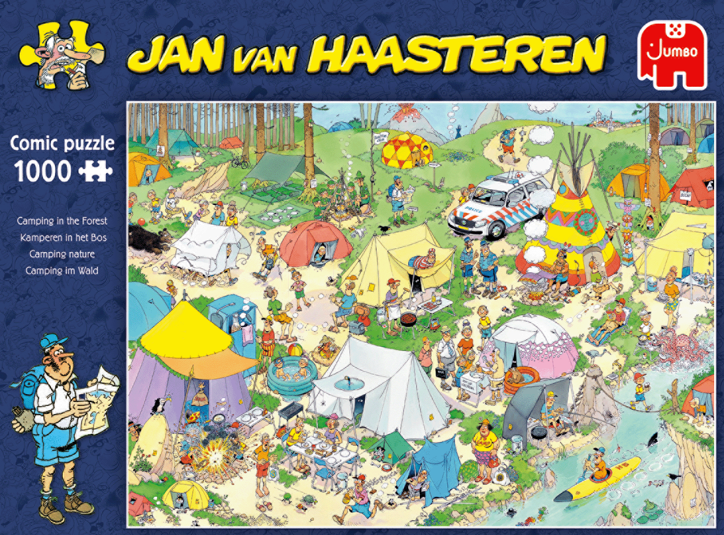 Puzzle Kempovanie v lese 1000 Jan van Haasteren