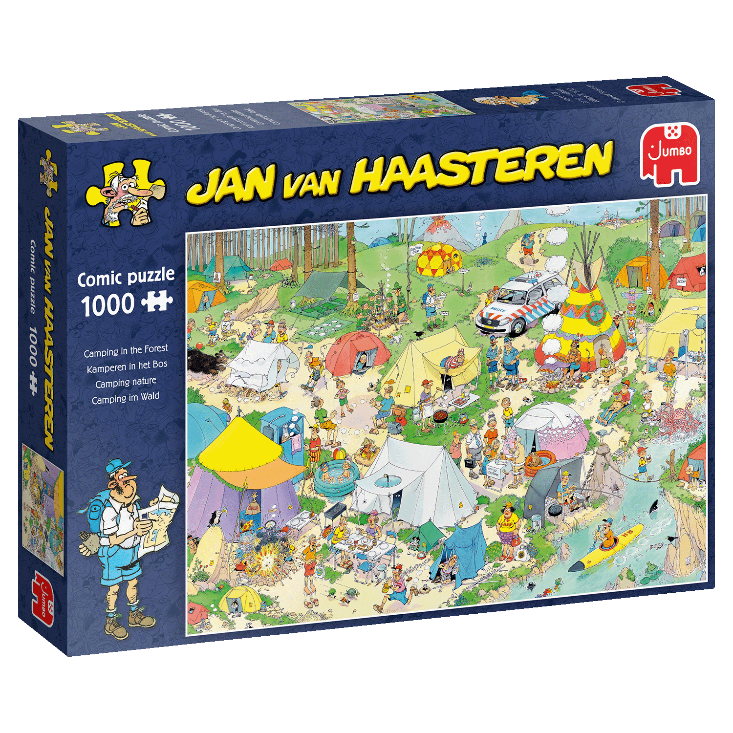 Puzzle Kempovanie v lese 1000 Jan van Haasteren