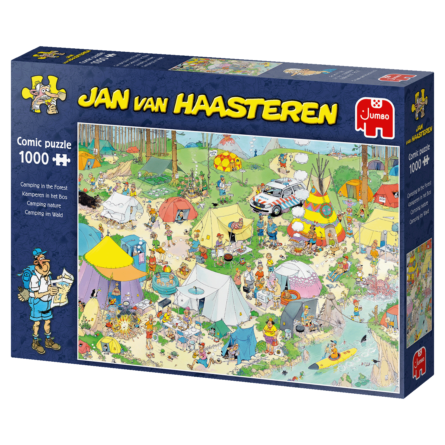 Puzzle Kempovanie v lese 1000 Jan van Haasteren