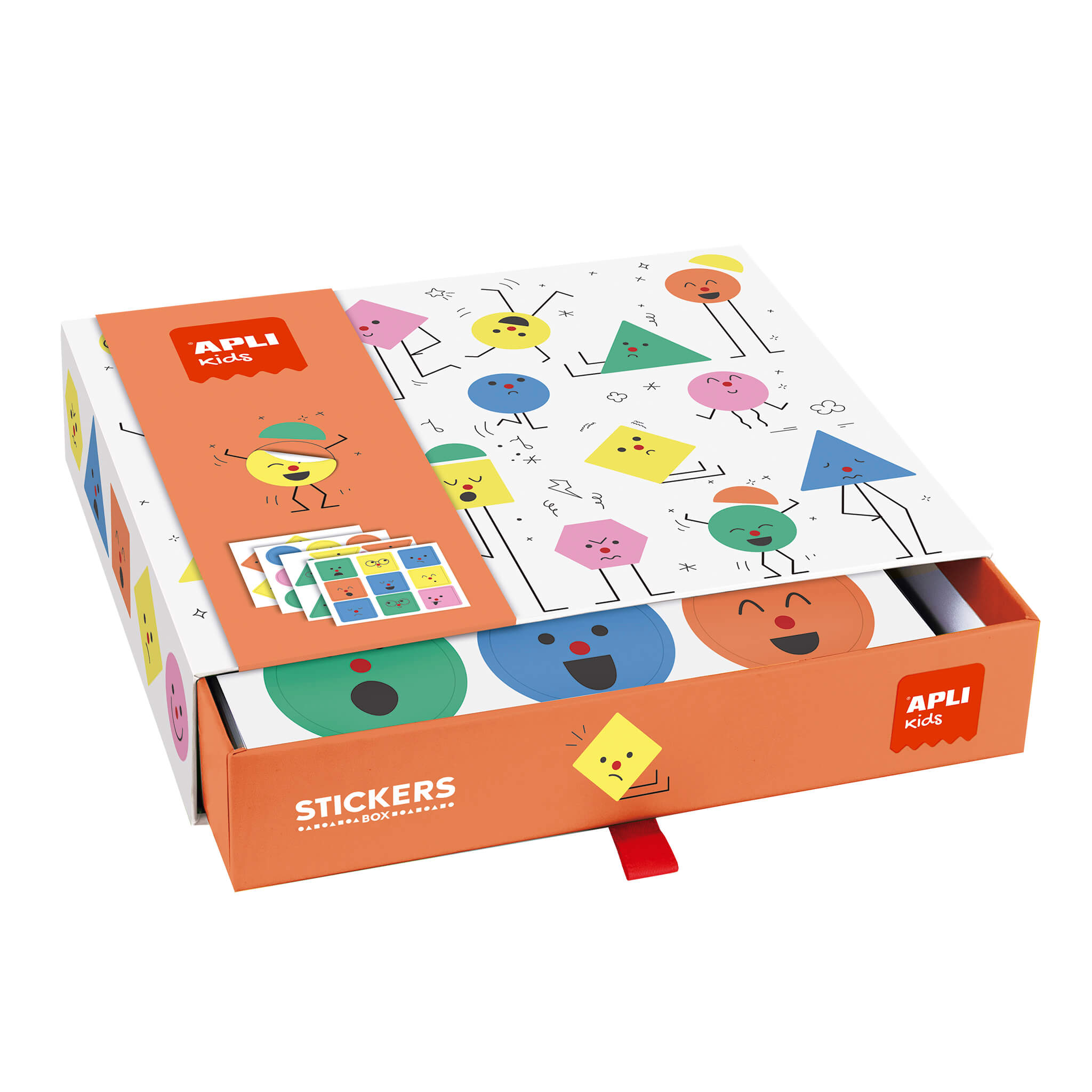 APLI Krabička s nálepkami Geometrické tvary - Emócie