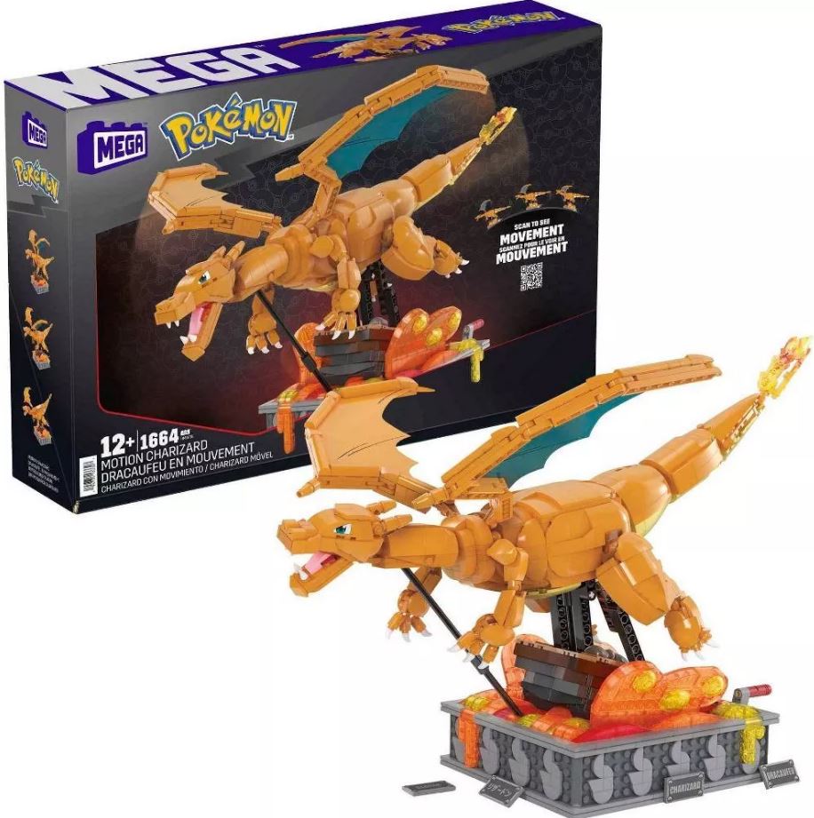 MEGA Pokémon pohyblivá figúrka - Charizard Mattel