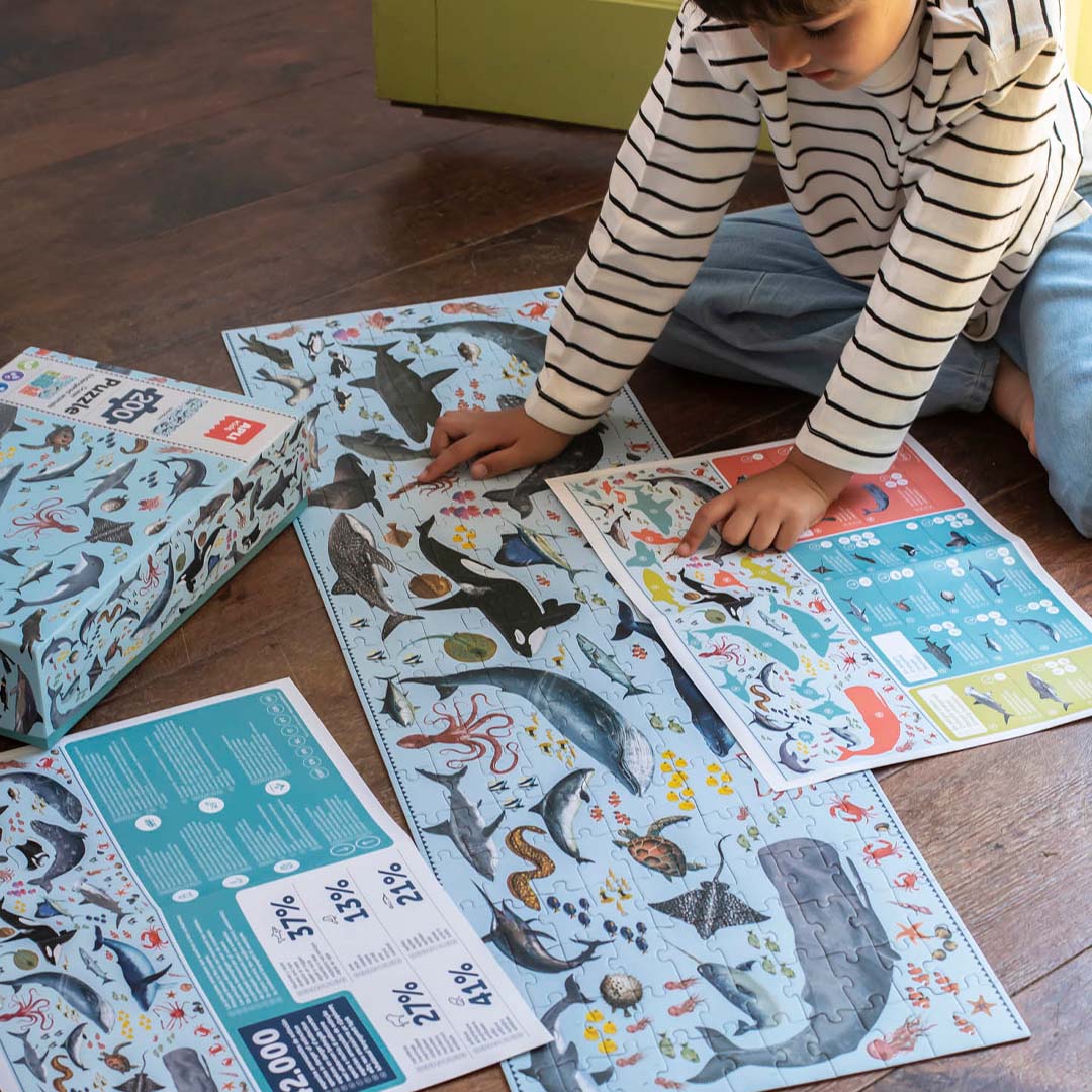 APLI Puzzle Ohrozené druhy zvierat z oceánu 200 dielikov