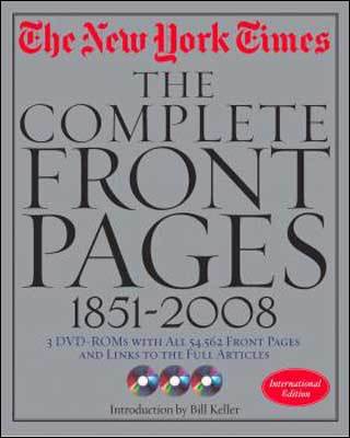 New York Times 1851-2009 Front Pages + 3DVD