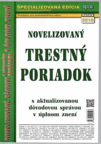 NZ 18 2013 Trestný poriadok