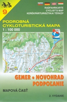 PCM 9 Gemer, Novohrad, Podpoľanie 1:100 000