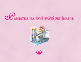 Pamiatka na prvé sväté prijímanie dievčatko