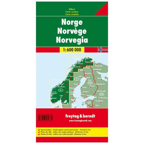 Nórsko/Norway mapa  1:600 tis