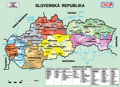 Slovenská republika-kartička