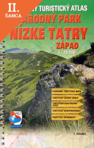 Lacná kniha Nízke Tatry - západ - turistický atlas 1:25 000
