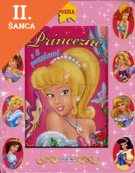 Lacná kniha Princezné - S 8 puzzlami
