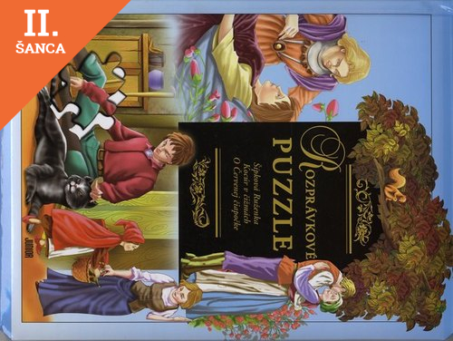 Lacná kniha Rozprávkové puzzle – Šípková Ruženka, Kocúr v čižmách, O červenej čiapočke