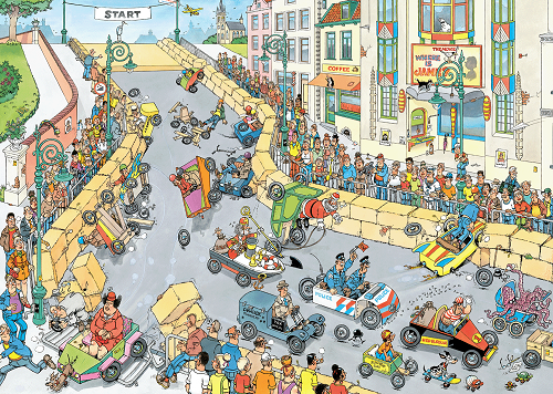 Puzzle Bláznivé preteky 1000 Jan van Haasteren