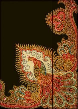Swirling Peacock midi linked