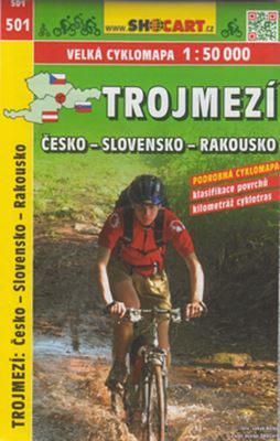 Trojmezí Česko - Slovensko - Rakousko cyklomapa 1 : 50 000