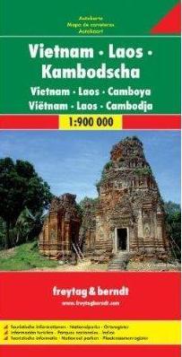 Vietnam,Laos,Kambodža 1:900 tis. mapa