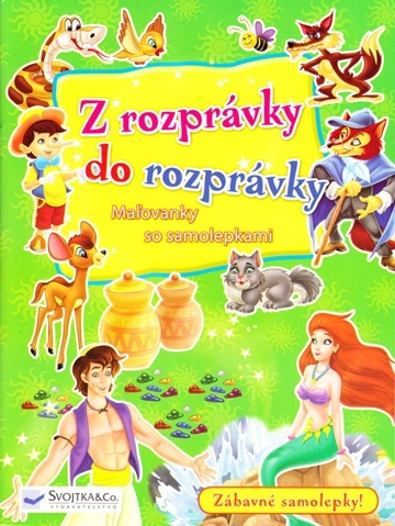 Z rozprávky do rozprávky-zelená-maľovánky so samolepkami