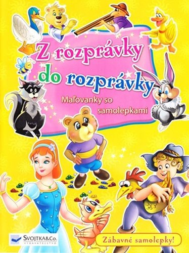 Z rozprávky do rozprávky-žltá-maľovánky so samolepkami