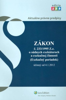 Zákon exekučný poriadok účinný od 4. 1. 2012
