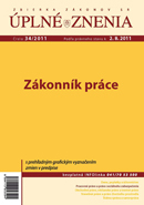 Zákonník práce ÚZZ 34 2011 k 2.8.2011