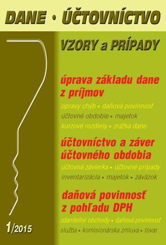 Dane, účtovníctvo vzory a prípady 1 2015